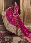 Hot Pink Viscose Lehenga Choli In USA UK
