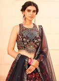 Red And Black Handwork Lehenga Choli In USA