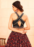 Red And Black Handwork Lehenga Choli In USA California