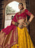 Yellow Crimson Lehenga Choli In USA