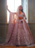 Hazy Pink Cording Embroidery Wedding Lehenga Choli And Dupatta