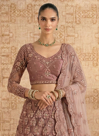Mauve Purple Embroiderey Lehenga Choli