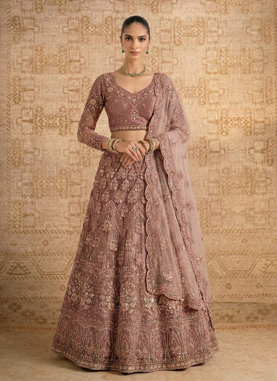 Mauve Purple Embroiderey Lehenga Choli