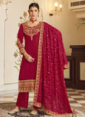 Crimson Red Embroidery Designer Salwar Suit