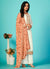 Off White And Peach Multi Embroidery Traditional Palazzo Suit