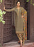 Olive Green Multi Embroidered Traditional Punjabi Style Suit
