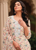 Cream Pakistani Pant Style Suit In Usa