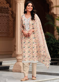 Cream Pakistani Pant Style Suit In Usa UK