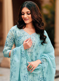 Blue Pakistani Pant Style Suit In USA