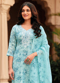 Blue Pakistani Pant Style Suit In USA Germany