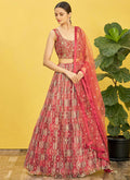 Crimson Multi Embroidery Printed Lehenga Choli