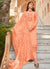 Orange Multi Embroidery Traditional Pant Suit