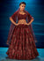 Maroon Sequence Embroidered Festive Lehenga Choli