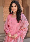 Pink Multi Floral Embroidery Salwar Kameez In Usa Uk