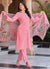 Pink Multi Floral Embroidery Cotton Salwar Kameez