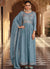 Light Blue Multi Embroidery Festive Anarkali Suit
