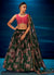 Green And Pink Sequence Embroidered Festive Lehenga Choli