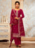 Rouge Red Multi Embroidery Traditional Palazzo Suit 