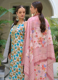 Pink Floral Gota Patti Salwar Kameez In USA Canada