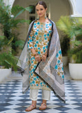 Off White Floral Gota Patti Salwar Kameez  In USA UK