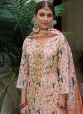 Peach Floral Gota Patti Salwar Kameez In USA Canada