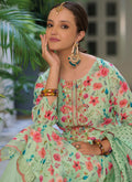 Green Floral Salwar Kameez In USA UK