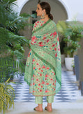 Green Floral Salwar Kameez In USA CANADA