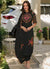 Black Multi Sequence Embroidery Traditional Pant Suit