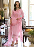 Pink Multi Embroidery Traditional Salwar Kameez In USA California