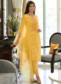 Yellow Multi Embroidery Traditional Salwar Kameez