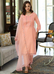 Pink Multi Embroidery Traditional Salwar Kameez