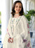 Off White Embroidery Cotton Anarkali Pant Suit In USA