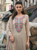 Beige Multi Embroidery Wedding Salwar Kameez In Germany