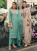 Beige Multi Embroidery Wedding Salwar Kameez In USA California Canada