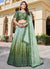 Green Ombré Mukaish Embroidery Wedding Lehenga Choli