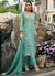 Aqua Blue Multi Embroidery Wedding Salwar Kameez