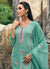 Aqua Blue Multi Embroidery Wedding Salwar Kameez In USA