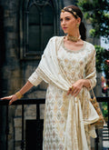 Off White Wedding Gharara Style Suit In USA
