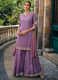 Purple Traditional Gharara Style Suit In USA California