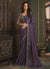 Purple Sequence Embroidery Silk Saree