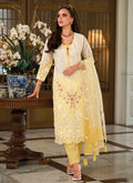 Light Yellow Multi Embroidery Traditional Salwar Suit