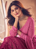 Hot Pink Traditional Sequence Anarkali Lehenga In USA