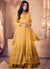 Yellow Traditional Sequence Embroidered Wedding Anarkali Lehenga