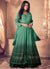 Green Traditional Sequence Embroidered Wedding Anarkali Lehenga