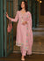 Pink Sequence Embroidery Traditional Pant Style Suit