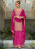 Hot Pink Traditional Sequence Embroidery Festive Palazzo Suit