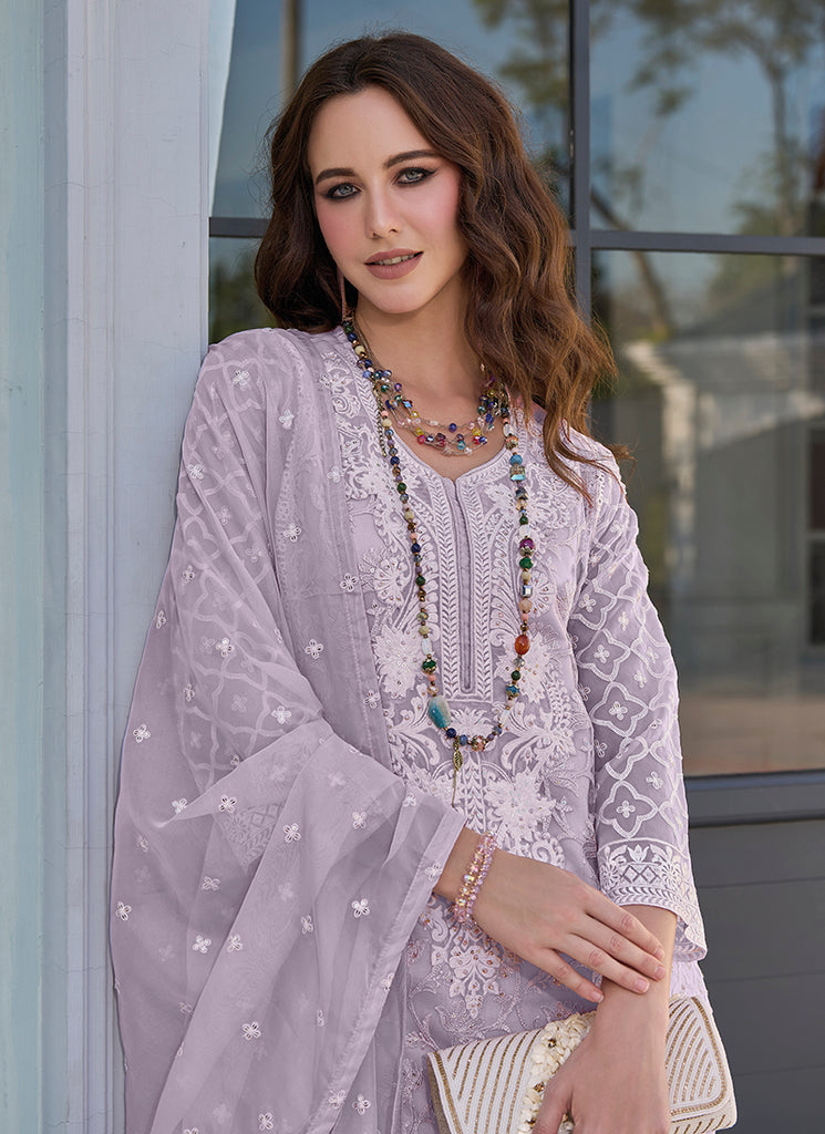 Buy Lavender Embroidered Pakistani Dress Online | Hatkay Buy Lavender Embroidered Pakistani Dress Online | Hatkay