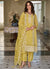 Yellow Embroidery Straight Cut Salwar Suit