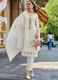Buy Off White Chikankari Embroidered Pant Style Salwar Suit At Hatkay In Canada With Free International Shipping Worldwide.