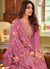Purple Multi Floral Embroidery Palazzo Suit In Usa UK CANADA